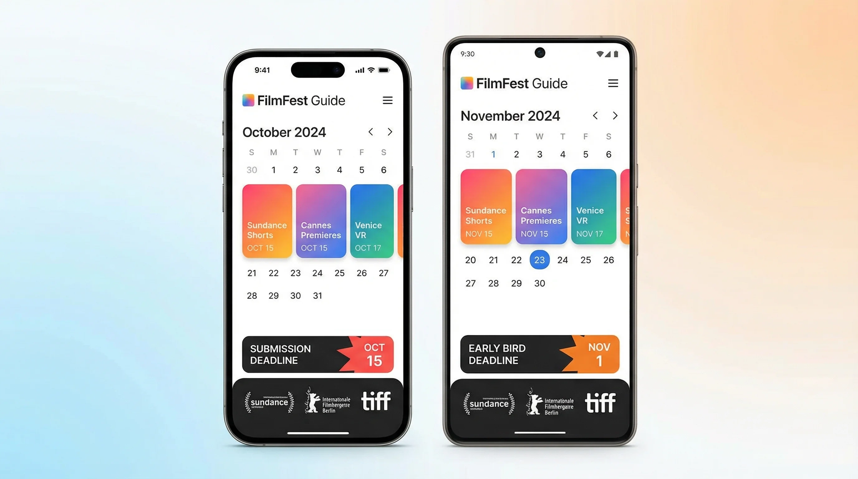 无限臀山移动端APP界面展示