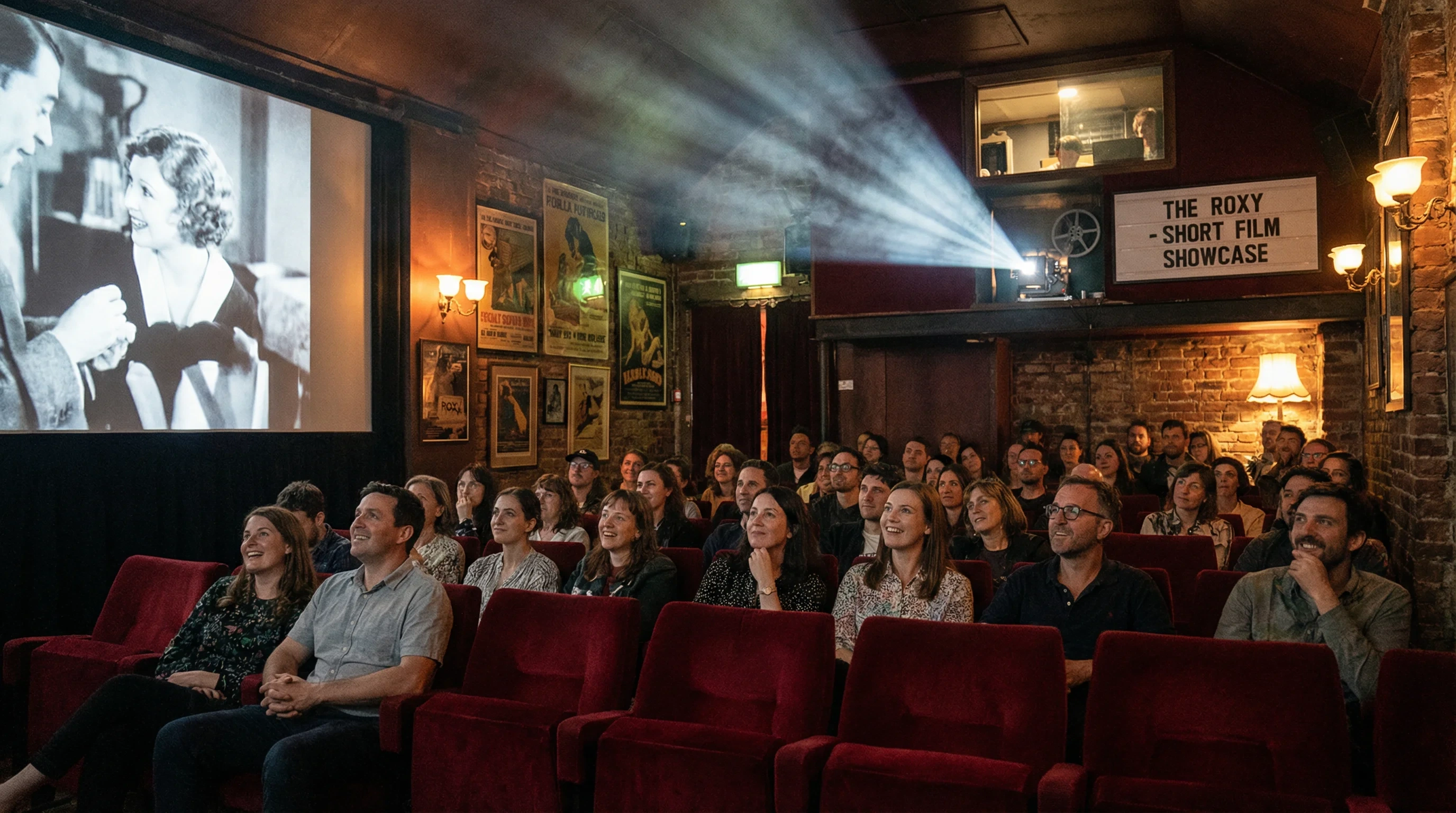 独立电影院短片放映现场观众观影